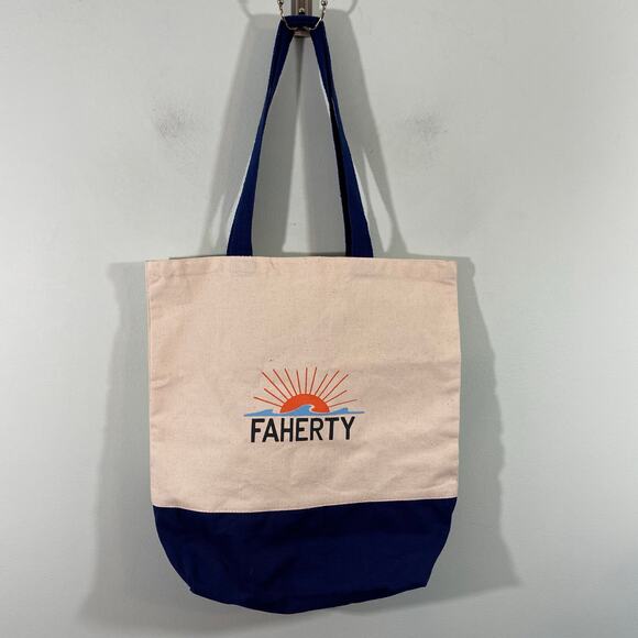 Faherty Reuseable Shoulder Tote Shopping Bag 15 x 15 - Picture 1 of 4